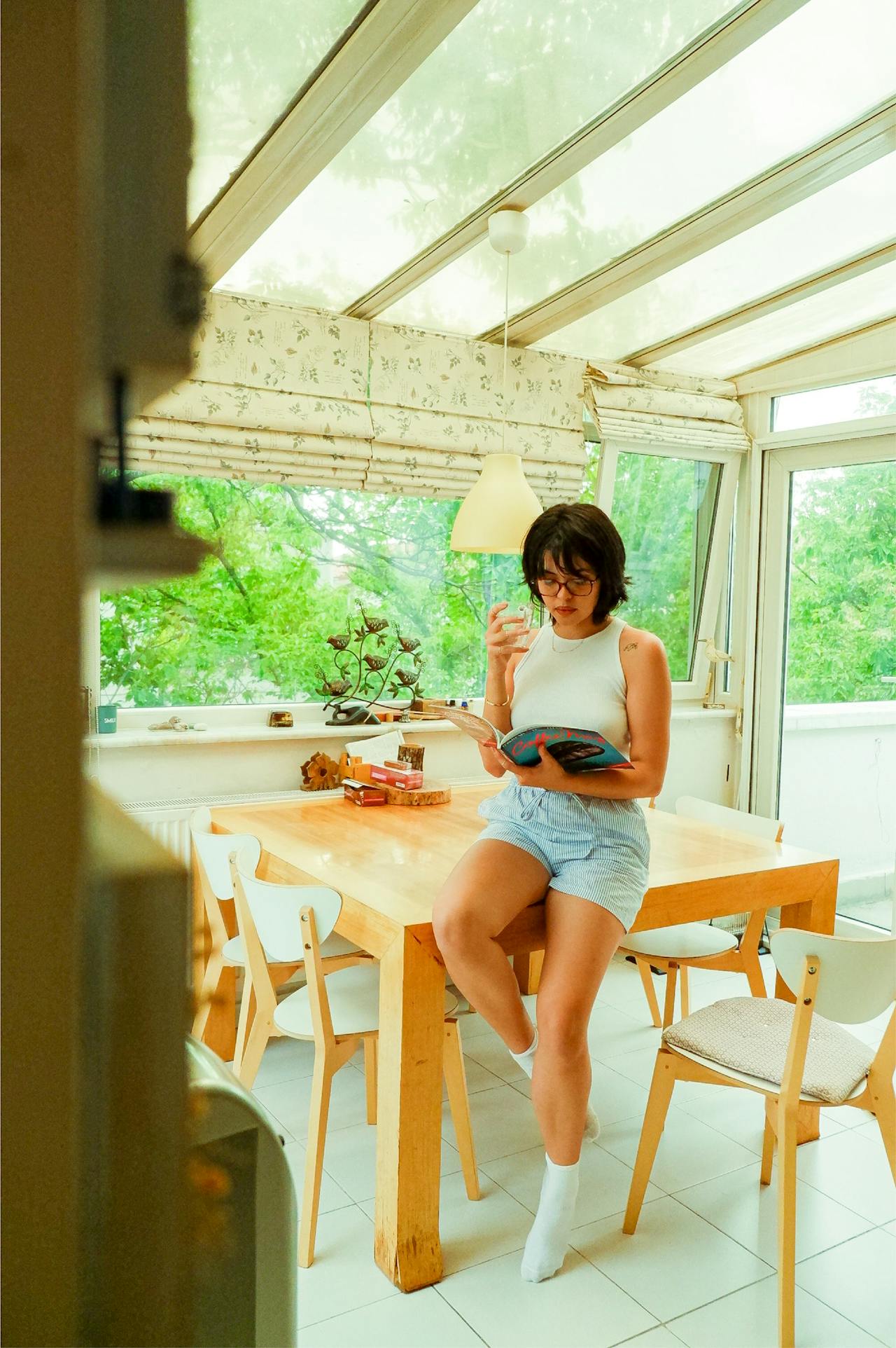 Véranda en bois ouverte